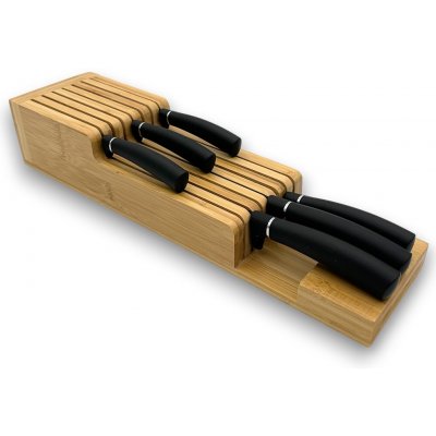 usporadejto.cz Stojánek na nože, organizér do šuplíku - na 14 nožů, bambusový MAESTRO 45 x 11,5 x 8,5 cm – Zboží Dáma