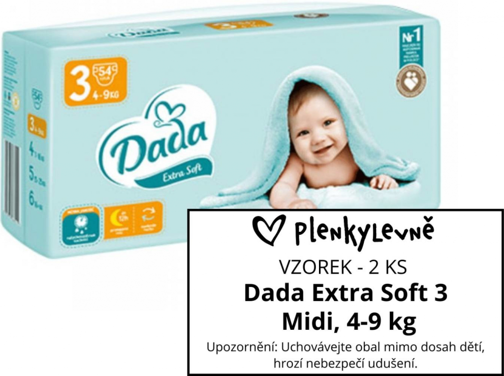 DadaExtra Soft 3 Midi 4-9 kg 2 ks