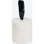 Volně stojící zarážka dveří s úchytkou, přírodní mramor, výška 9 cm, bílá – Zboží Mobilmania