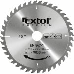 EXTOL PREMIUM Kotouč pilový s SK plátky, O 210x3,0x30mm, 40T (8803236) – Zboží Mobilmania