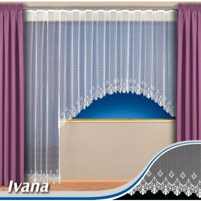 Tylex kusová záclona IVANA jednobarevná bílá, výška 170 cm x šířka 310 cm  (na okno) od 500 Kč - Heureka.cz