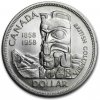 Royal Canadian Mint 1958 Kanada stříbrný dolar Totem Pole Britské Kolumbie BU