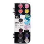 Mont Marte Metallic vodové barvy č.0091, 16ks + štětec – Zboží Dáma