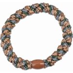 KKNEKKI Gumička do vlasů Kknekki Army / Nougat Glitter, béžová barva, textil – Zboží Dáma