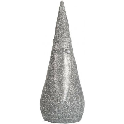 Jolipa Stříbrná třpytivá dekorace Santa Ø 7*18 cm J Line by – Hledejceny.cz