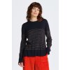 Dámský svetr a pulovr Gant SVETR STRIPE RIBBED KNIT C-NECK modrá