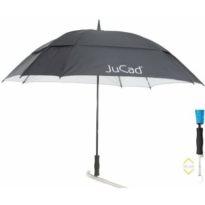 Jucad Telescopic Umbrella Windproof With Pin černá – Zboží Mobilmania