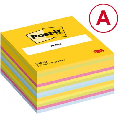 Bloček Post-it 76x76 mm, 450 lístků, ultra barvy – Hledejceny.cz