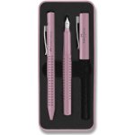 Faber Castell Grip Edition 2010 sada plnicí a kuličkové pero růžová – Zboží Živě