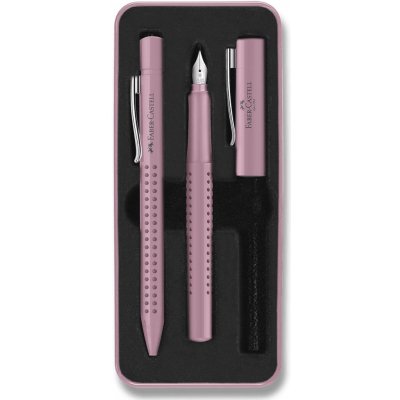 Faber Castell Grip Edition 2010 sada plnicí a kuličkové pero růžová – Zboží Živě