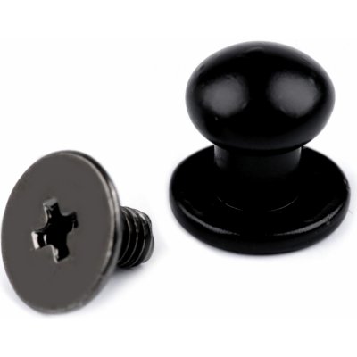 Pro Háčkování Nýt sedlářský šroubovací černý lak mat Ø 7 mm, 10 sad – Zboží Dáma