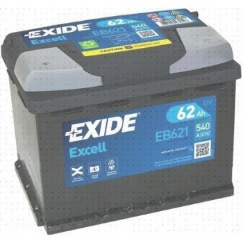 Exide Excell 12V 62Ah 540A EB621