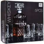 EXCELLENT HOUSEWARE Whiskey set karafa + sklenice sada 5 ks křišťálové sklo, 0,9L KO-CD1003190 – Zboží Dáma