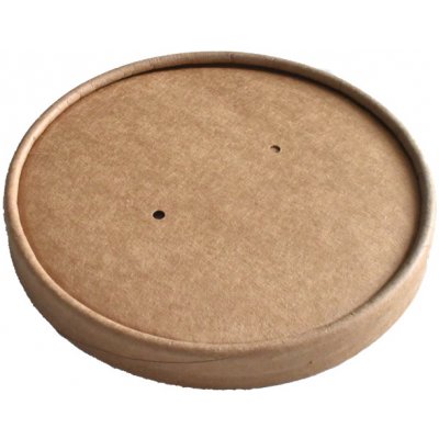 EcoPack Papírové víčko na misku EKO na polévku salát O140 mm kraft – Zboží Mobilmania