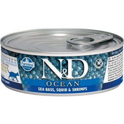 N&D GF Cat Ocean Adult Sea Bass & Sardine & Shrimps 80 g