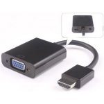 Předvodník HDMI na VGA se zvukem 3,5mm jack- černý - khcon-19 – Zboží Živě