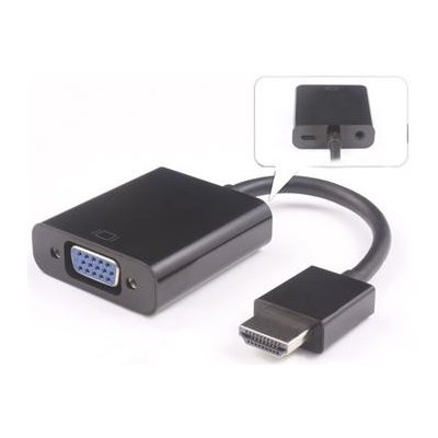 Předvodník HDMI na VGA se zvukem 3,5mm jack- černý - khcon-19 – Zboží Živě