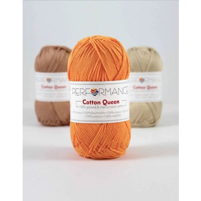 Performance Bavlněná příze Cotton Queen 2082- oranžová 50g 125m – Zboží Mobilmania