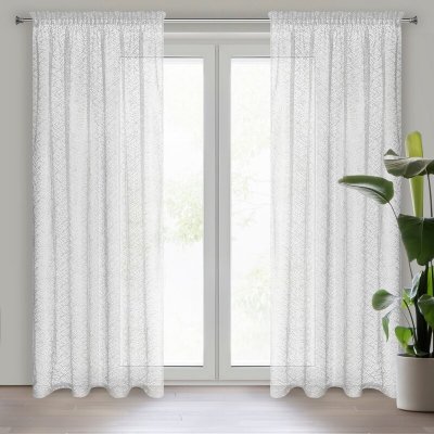 Takoy Záclona AMANDA se strukturou pavučiny 140 x 270 cm-HF-389970 | 140 x 270 cm – Hledejceny.cz