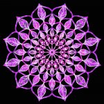 Amadea dřevěná dekorace mandala fialová 9 cm – Zboží Dáma