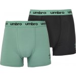 Umbro, BOXER SHORT 2 PACK Černá,Světle zelená – Zboží Mobilmania