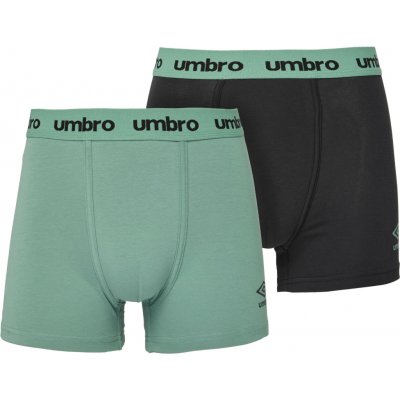 Umbro, BOXER SHORT 2 PACK Černá,Světle zelená – Zboží Mobilmania