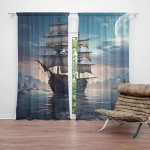 Sablio Závěs Plachetnice mezi skalami: 2ks 140x250cm – Hledejceny.cz