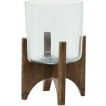 Skleněná váza/svícen na dřevěné noze Jace - Ø22*33 cm - Light & Living – Hledejceny.cz