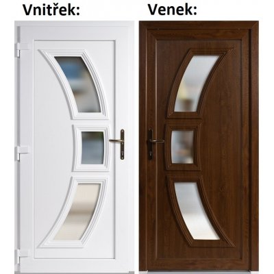 Soft Vchodové dveře 3D 5901 Zlatý dub / Bílá levé 100 x 210 cm – Hledejceny.cz