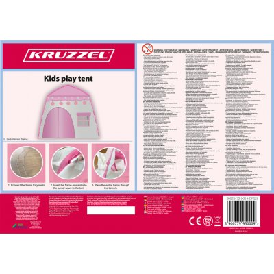 Kruzzel 23472 stanový domeček se světýlky – Zboží Mobilmania