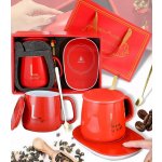 Gordon G912 Elektrický ohřívač šálku 15 W + šálek a lžička červený – Zboží Dáma