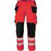 Pracovní oděv Cerva Knoxfield HI-VIS Kalhoty pracovní do pasu červená