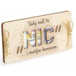Dřevěná obálka na peníze Tady máš to NIC 20x10cm – Zboží Živě