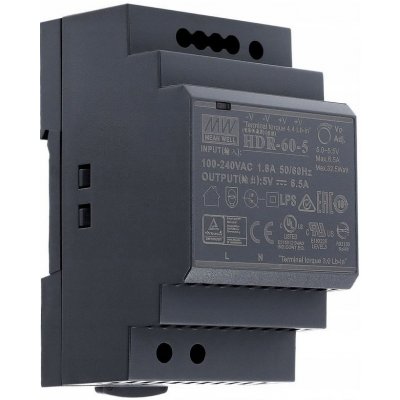 MEAN WELL, Napájecí zdroj na DIN lištu 60W 48V, HDR-60-48, 48V, 1,25A, IP20 – Hledejceny.cz