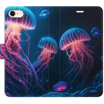 Pouzdro iSaprio Flip s kapsičkami na karty - Jellyfish Apple iPhone 7 / 8 / SE 2020 / SE 2022 – Zbozi.Blesk.cz