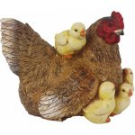 Dekorace slepička s kuřátky X8092 – Zboží Mobilmania