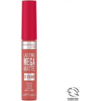 Rimmel London Lasting Mega Matte Liquid Lip Colour Rtěnka Coral Sass 7,4 ml – Zboží Mobilmania