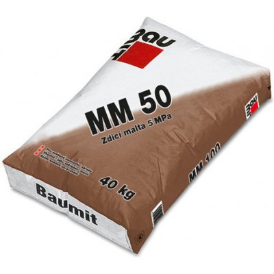 Baumit MM 50 - vápenocementová zdicí malta balení 40 kg 1 ks – Zboží Mobilmania