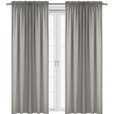 Fliying Dekorační závěs s řasící páskou Melanie 145x250 cm - světle šedý – Hledejceny.cz