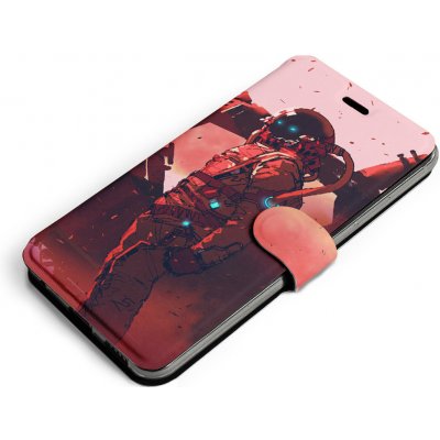 Pouzdro Mobiwear Flip Xiaomi Redmi 10C - MA09S Průzkumník s červeným vozítkem