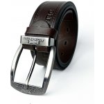 Kožený pánský AUTHENTIC pásek hnědý – Zboží Dáma