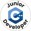 Odznáček Developer placka Junior C++ 37 mm