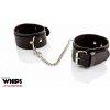 SM, BDSM, fetiš WHIPS Leather ankle cuffs for him pouta na kotníky s polstrováním