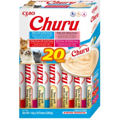 Churu Cat BOX Tuna Seafood Variety 20 x 14 g – Hledejceny.cz