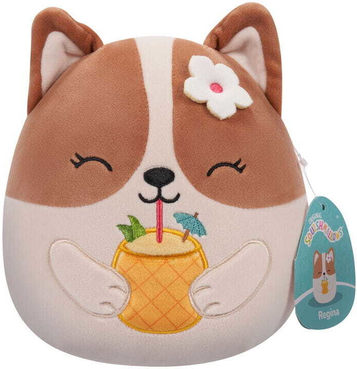 Squishmallows Corgi s drinkem Regina