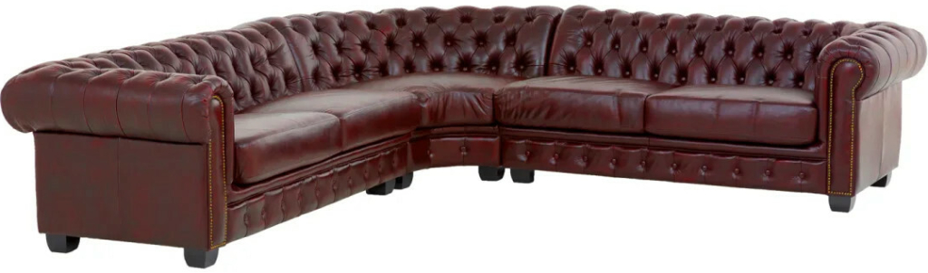 SOB Nábytek Sedací souprava kůže Chesterfield III červená F0A00000887W