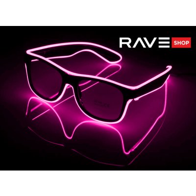RAVEON Svítící brýle Wayfarer style | Růžové