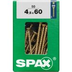 Spax Uni vrut zápust.hlava PZ/Z2 4CUT a plným závitem Yellox 45 x 60 mm 50 ks – Hledejceny.cz
