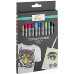 Fixy na textil oboustranné 12 barev – Zboží Dáma