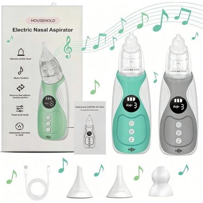 HY BEAUTY HOUSHOLD HY123 Elektrická Nosní Odsávačka 3 rychlostí melodie zelená – Hledejceny.cz